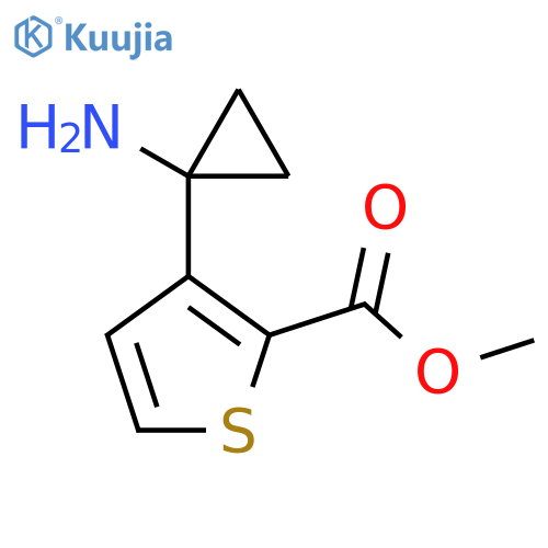 methyl 3-(1-aminocyclopropyl)thiophene-2-carboxylate structure