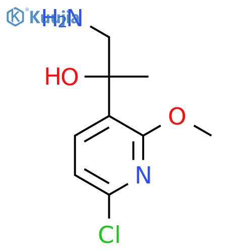 1-amino-2-(6-chloro-2-methoxypyridin-3-yl)propan-2-ol structure