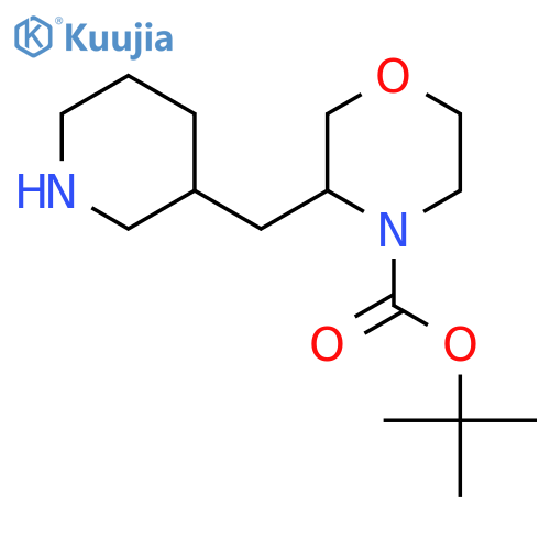 tert-butyl 3-(piperidin-3-yl)methylmorpholine-4-carboxylate structure