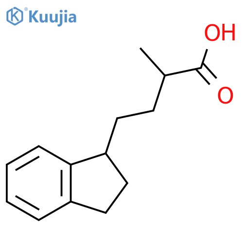 4-(2,3-dihydro-1H-inden-1-yl)-2-methylbutanoic acid structure