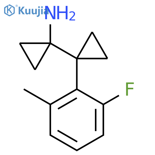 1-1-(2-fluoro-6-methylphenyl)cyclopropylcyclopropan-1-amine structure