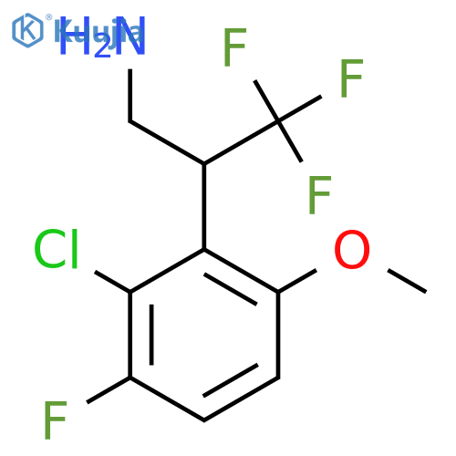 2-(2-chloro-3-fluoro-6-methoxyphenyl)-3,3,3-trifluoropropan-1-amine structure
