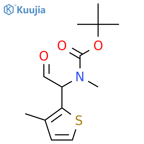 tert-butyl N-methyl-N-1-(3-methylthiophen-2-yl)-2-oxoethylcarbamate structure
