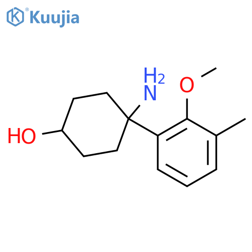 4-amino-4-(2-methoxy-3-methylphenyl)cyclohexan-1-ol structure