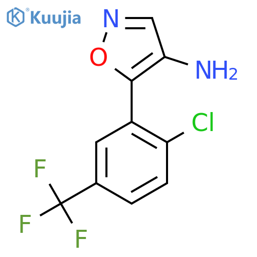 5-[2-Chloro-5-(trifluoromethyl)phenyl]-1,2-oxazol-4-amine structure