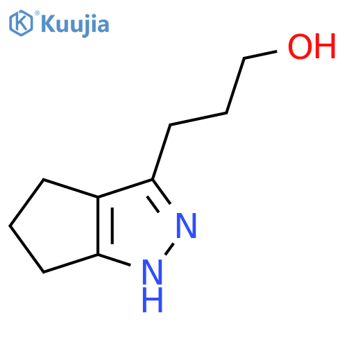 3-{1H,4H,5H,6H-cyclopentacpyrazol-3-yl}propan-1-ol structure