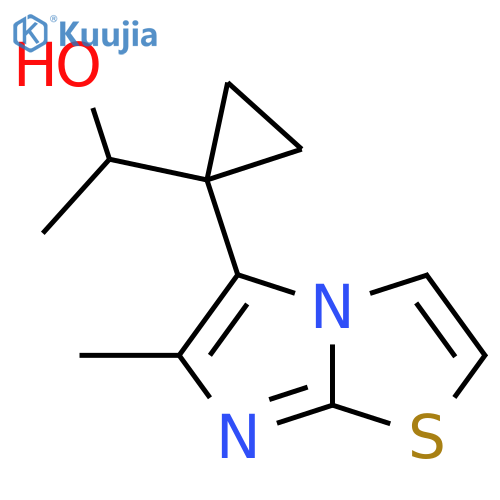 1-(1-{6-methylimidazo2,1-b1,3thiazol-5-yl}cyclopropyl)ethan-1-ol structure