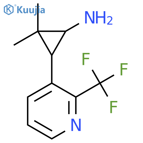 2,2-dimethyl-3-2-(trifluoromethyl)pyridin-3-ylcyclopropan-1-amine structure