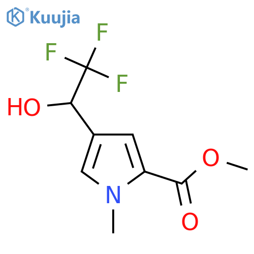 methyl 1-methyl-4-(2,2,2-trifluoro-1-hydroxyethyl)-1H-pyrrole-2-carboxylate structure