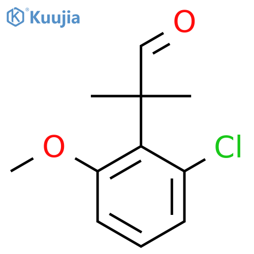 2-(2-chloro-6-methoxyphenyl)-2-methylpropanal structure