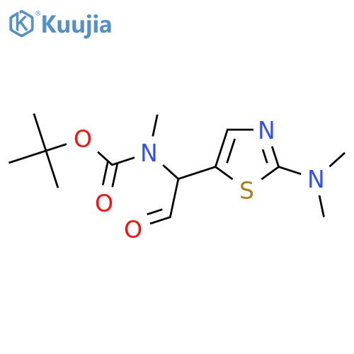 tert-butyl N-{1-2-(dimethylamino)-1,3-thiazol-5-yl-2-oxoethyl}-N-methylcarbamate structure