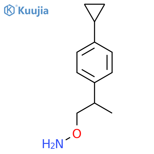 O-2-(4-cyclopropylphenyl)propylhydroxylamine structure