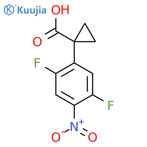 1-(2,5-difluoro-4-nitrophenyl)cyclopropane-1-carboxylic acid structure