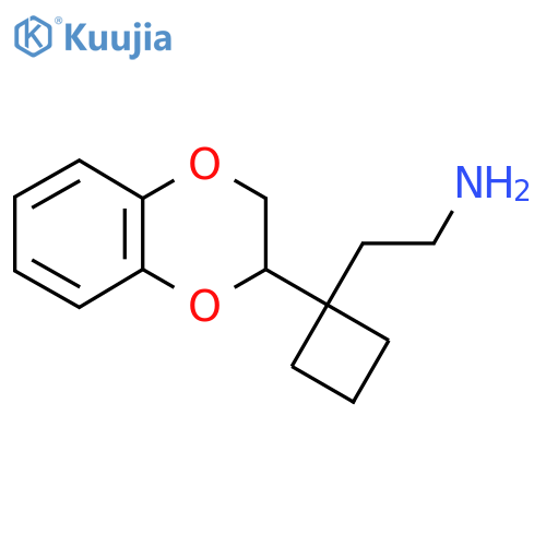 2-1-(2,3-dihydro-1,4-benzodioxin-2-yl)cyclobutylethan-1-amine structure