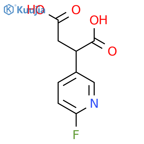 2-(6-fluoropyridin-3-yl)butanedioic acid structure