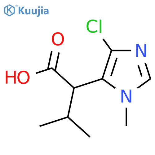 2-(4-chloro-1-methyl-1H-imidazol-5-yl)-3-methylbutanoic acid structure