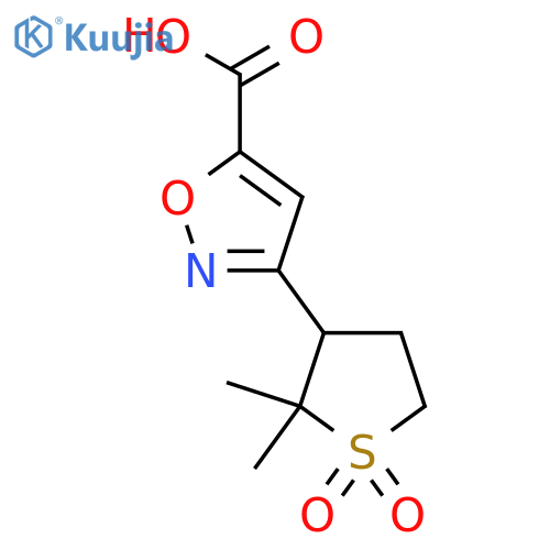 3-(2,2-dimethyl-1,1-dioxo-1lambda6-thiolan-3-yl)-1,2-oxazole-5-carboxylic acid structure