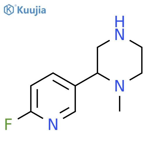 2-(6-fluoropyridin-3-yl)-1-methylpiperazine structure