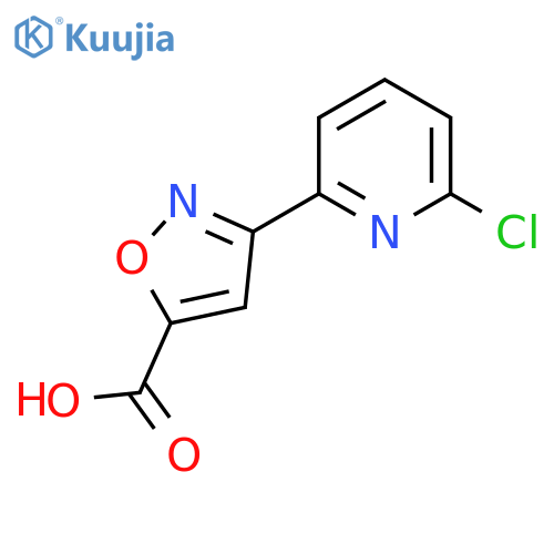 3-(6-chloropyridin-2-yl)-1,2-oxazole-5-carboxylic acid structure