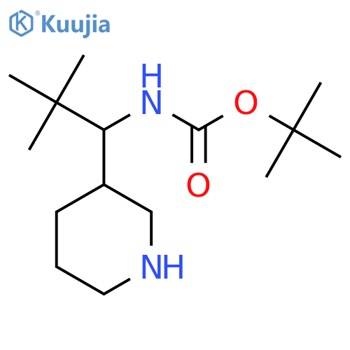 tert-butyl N-2,2-dimethyl-1-(piperidin-3-yl)propylcarbamate structure