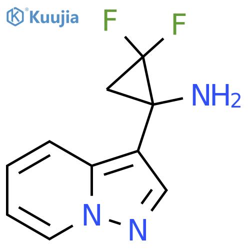 2,2-difluoro-1-{pyrazolo1,5-apyridin-3-yl}cyclopropan-1-amine structure