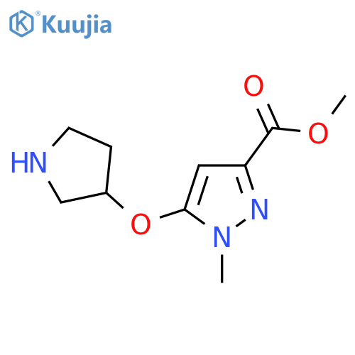 methyl 1-methyl-5-(pyrrolidin-3-yloxy)-1H-pyrazole-3-carboxylate structure