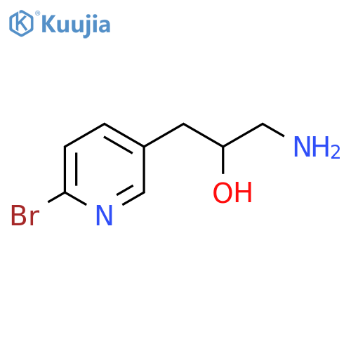 1-amino-3-(6-bromopyridin-3-yl)propan-2-ol structure