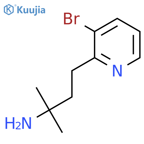 4-(3-bromopyridin-2-yl)-2-methylbutan-2-amine structure