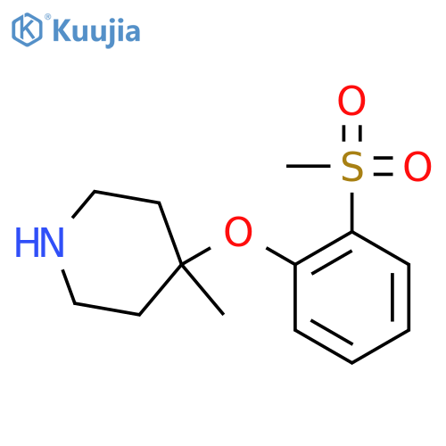 4-(2-methanesulfonylphenoxy)-4-methylpiperidine structure