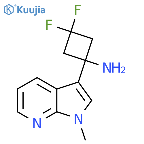 3,3-difluoro-1-{1-methyl-1H-pyrrolo2,3-bpyridin-3-yl}cyclobutan-1-amine structure