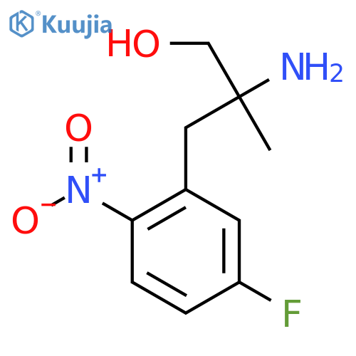 2-amino-3-(5-fluoro-2-nitrophenyl)-2-methylpropan-1-ol structure