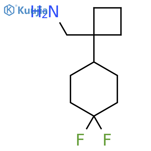 1-(4,4-difluorocyclohexyl)cyclobutylmethanamine structure