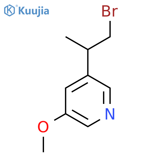 3-(1-bromopropan-2-yl)-5-methoxypyridine structure