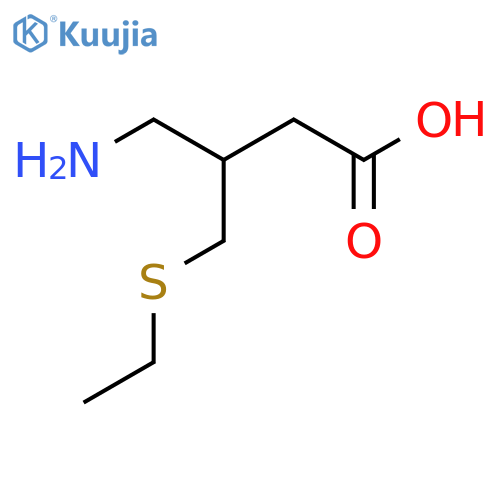 4-amino-3-(ethylsulfanyl)methylbutanoic acid structure