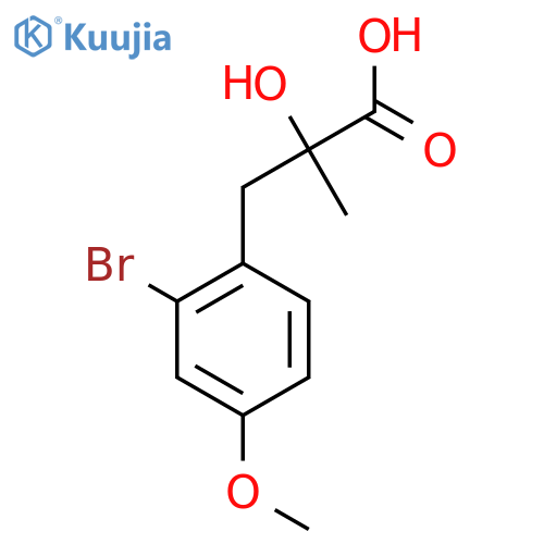 3-(2-bromo-4-methoxyphenyl)-2-hydroxy-2-methylpropanoic acid structure