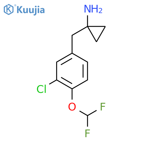 1-{3-chloro-4-(difluoromethoxy)phenylmethyl}cyclopropan-1-amine structure