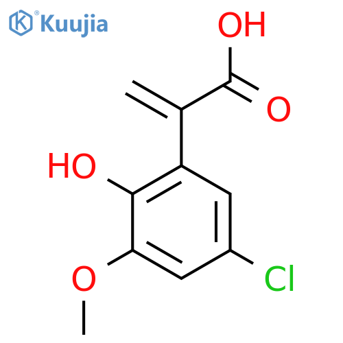 2-(5-chloro-2-hydroxy-3-methoxyphenyl)prop-2-enoic acid structure
