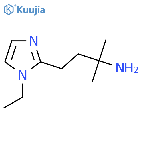 4-(1-ethyl-1H-imidazol-2-yl)-2-methylbutan-2-amine structure