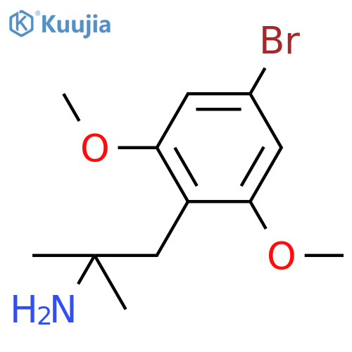 1-(4-bromo-2,6-dimethoxyphenyl)-2-methylpropan-2-amine structure