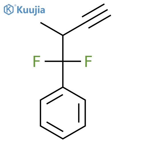 (1,1-difluoro-2-methylbut-3-yn-1-yl)benzene structure