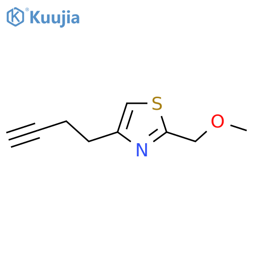 4-(but-3-yn-1-yl)-2-(methoxymethyl)-1,3-thiazole structure