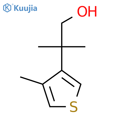 2-methyl-2-(4-methylthiophen-3-yl)propan-1-ol structure