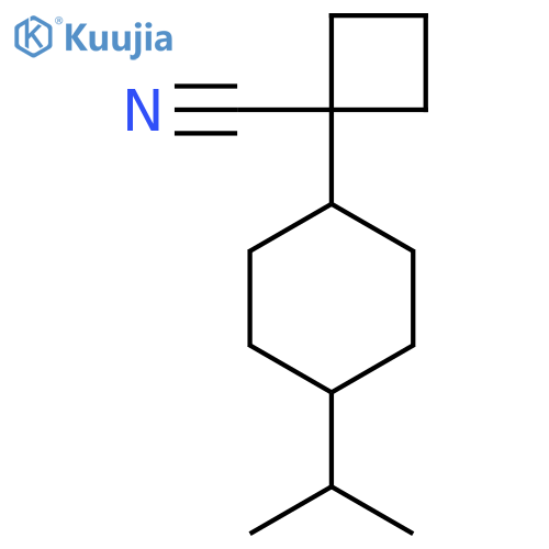 1-4-(propan-2-yl)cyclohexylcyclobutane-1-carbonitrile structure