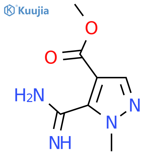 methyl 5-carbamimidoyl-1-methyl-1H-pyrazole-4-carboxylate structure