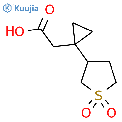 2-1-(1,1-dioxo-1lambda6-thiolan-3-yl)cyclopropylacetic acid structure