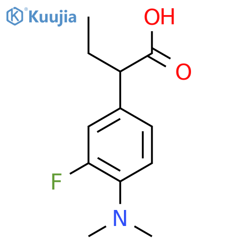 2-4-(dimethylamino)-3-fluorophenylbutanoic acid structure