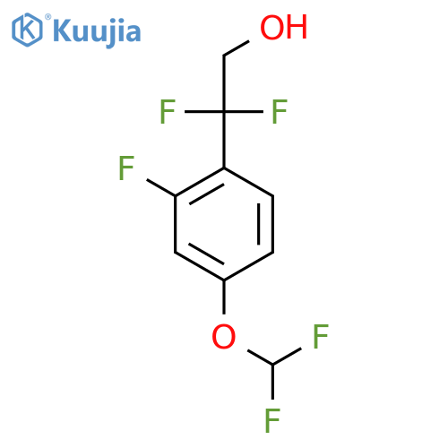 2-4-(difluoromethoxy)-2-fluorophenyl-2,2-difluoroethan-1-ol structure