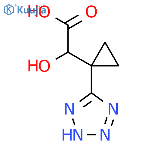 2-hydroxy-2-1-(1H-1,2,3,4-tetrazol-5-yl)cyclopropylacetic acid structure