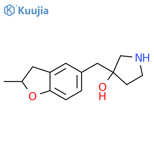 3-(2-methyl-2,3-dihydro-1-benzofuran-5-yl)methylpyrrolidin-3-ol structure
