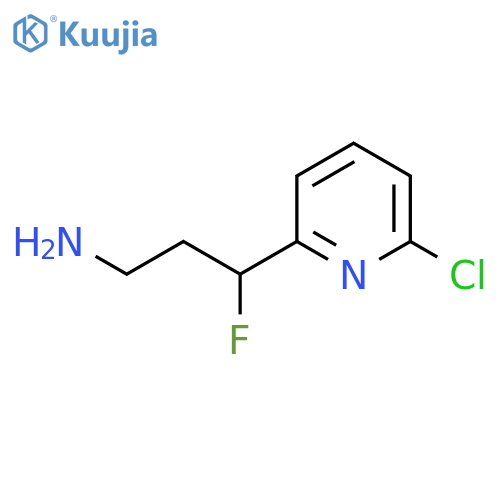 3-(6-chloropyridin-2-yl)-3-fluoropropan-1-amine structure